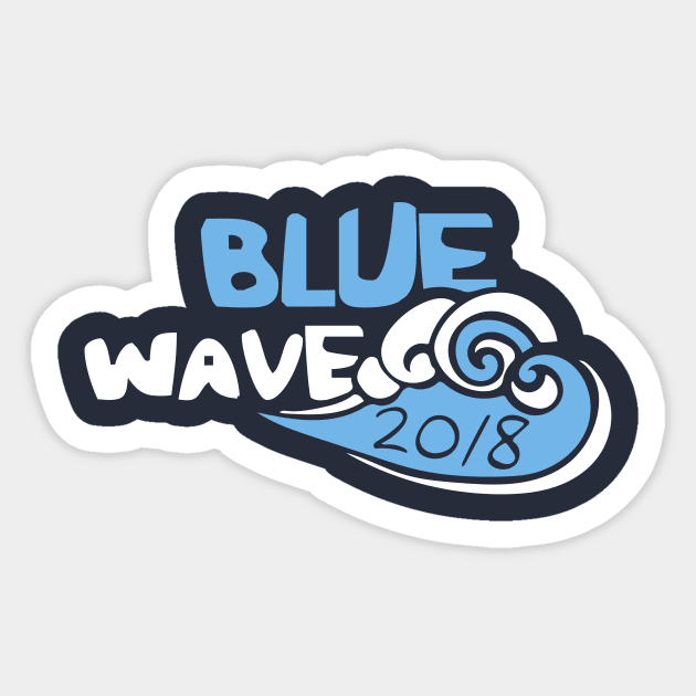 Blue Wave 2018 Sticker by bubbsnugg